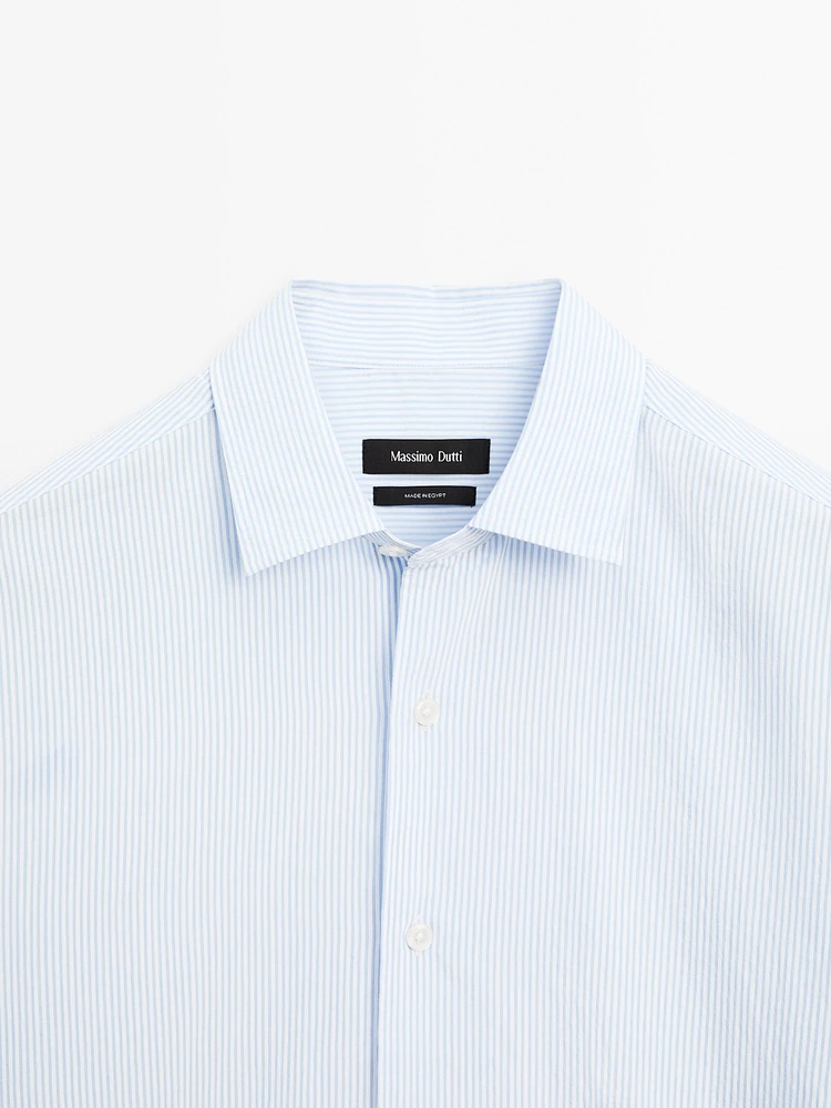 Regular fit striped flowing shirt