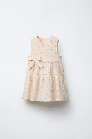 ROBE-SALOPETTE STRUCTURÉE À FLEURS