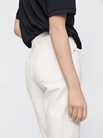 Straight mid-rise jeans