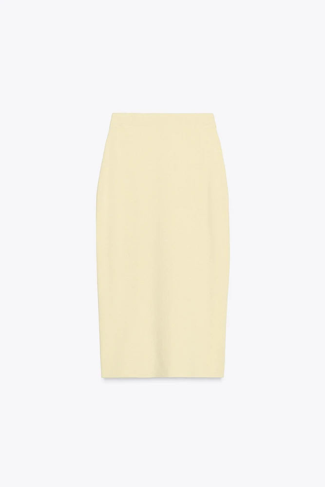 KNIT MIDI SKIRT