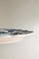FLORAL EARTHENWARE SERVING DISH