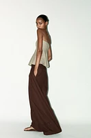STRAPLESS LINEN TOP