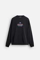 NAUTICAL EMBROIDERED TEXT SWEATSHIRT