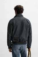BLOUSON EFFET CIRÉ