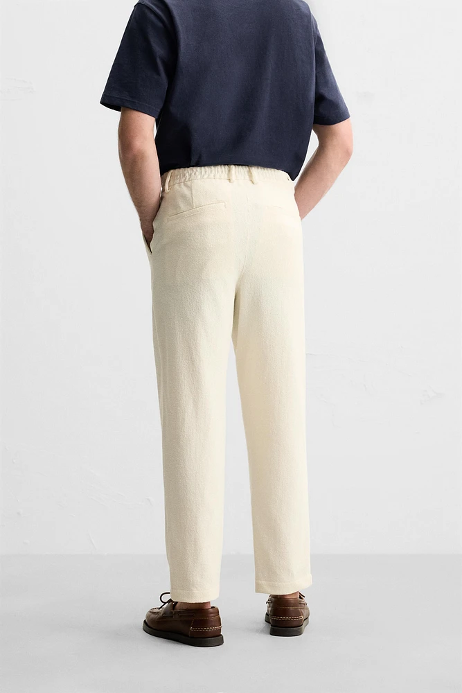 PANTALON À TEXTURE VELOURS BOUCLÉ