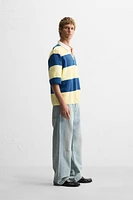 STRIPED KNIT POLO