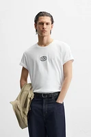 T-SHIRT WITH TONAL EMBROIDERY