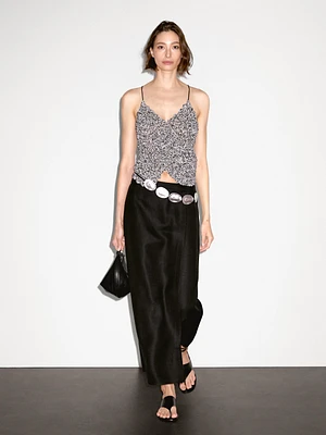 Jupe-culotte longue lin