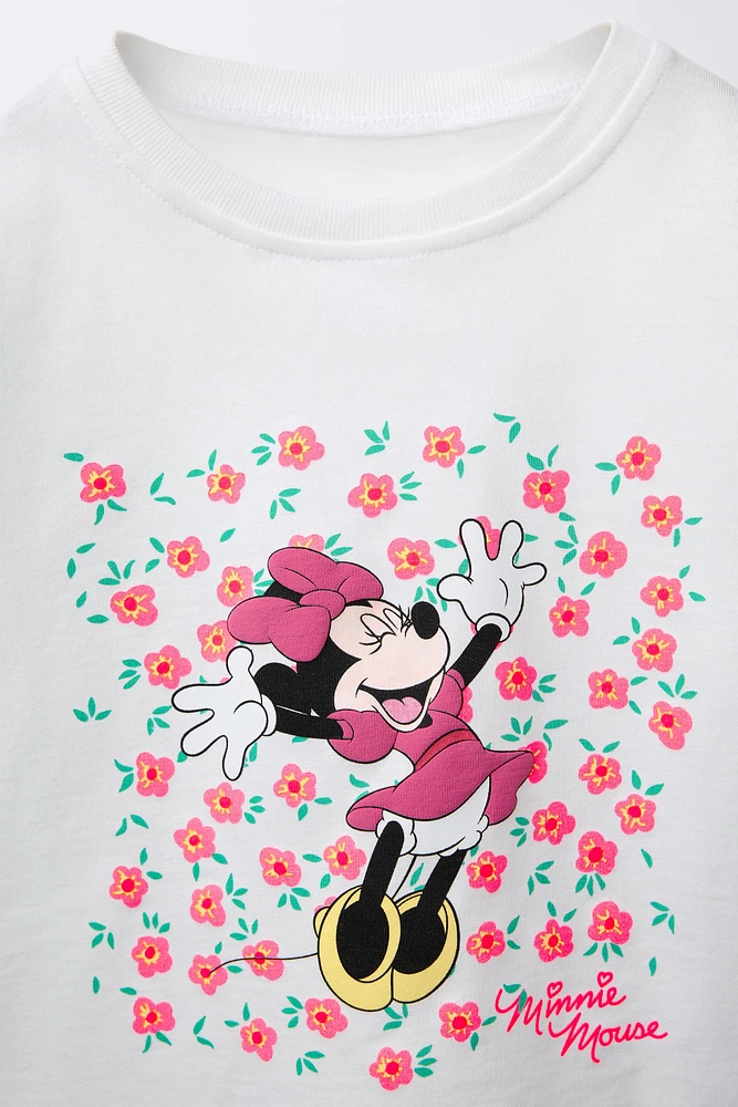 MINNIE MOUSE © DISNEY EMBOSSED FLORAL T-SHIRT