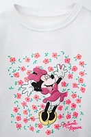 MINNIE MOUSE © DISNEY EMBOSSED FLORAL T-SHIRT