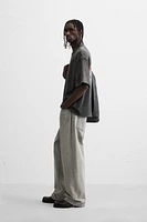 WASHED KNIT PRINT T-SHIRT