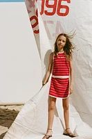 STRIPED TOWEL EFFECT TOP