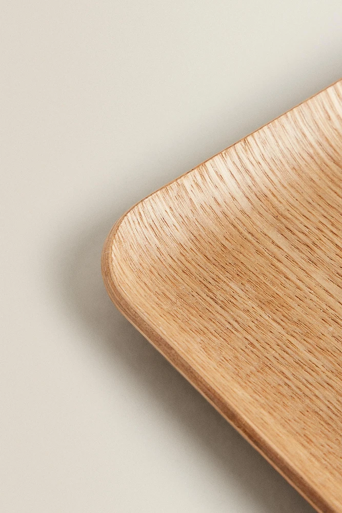 RECTANGULAR NON-SLIP WOODEN TRAY