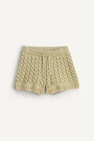 LIMITED EDITION CABLE KNIT SHORTS