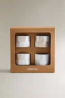 SET OF MOTHER-OF-PEARL NAPKIN RINGS (SET OF 4)