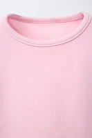 LOT DE DEUX T-SHIRTS CÔTELÉS À FLEURS