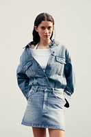 RIPPED TRF DENIM SKIRT