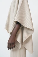 ASYMMETRIC RIBBED CAPE