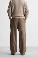 PLEATED PLAID PANTS
