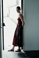 SEQUIN MIDI SKIRT