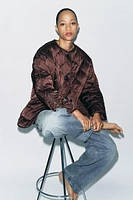 SATIN PADDED JACKET ZW COLLECTION