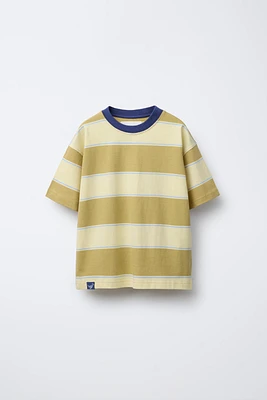 STRIPED T-SHIRT WITH LABEL