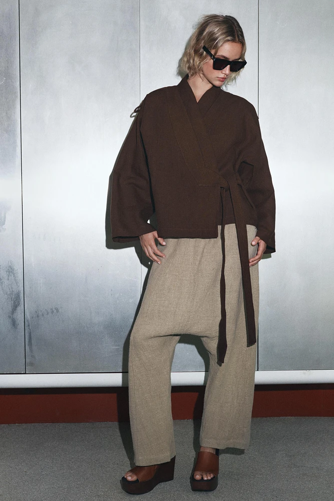 LIMITED EDITION 100% LINEN KIMONO JACKET