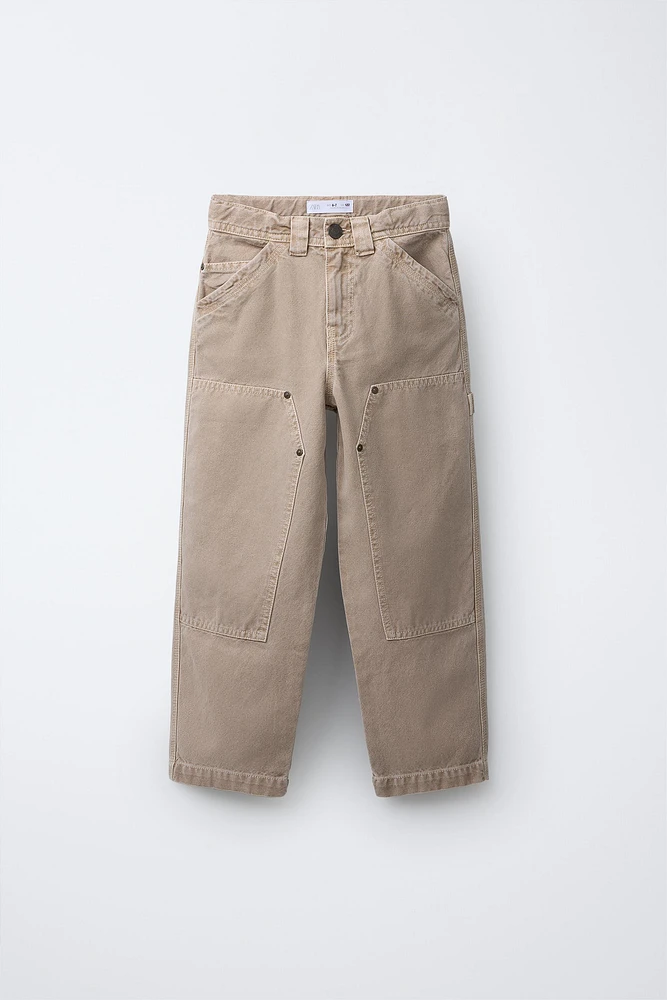 PANTALON CARPENTER À JAMBES LARGES AVEC POCHES