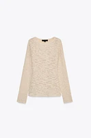 TOP EN MAILLE À TEXTURE