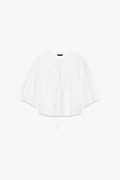 PETER PAN COLLAR POPLIN SHIRT