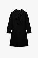 TIED BOUCLÉ DRESS