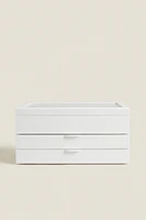 LACQUERED JEWELRY BOX WITH DRAWERS