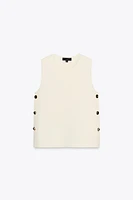 BUTTONED KNIT VEST