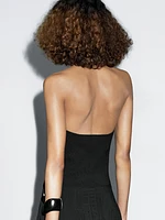 Knit halter neck waistcoat