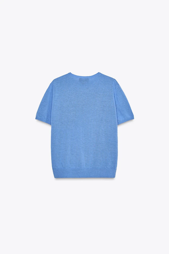 BASIC KNIT SHORT SLEEVE TOP