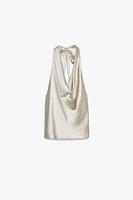 HALTER SATIN EFFECT TOP