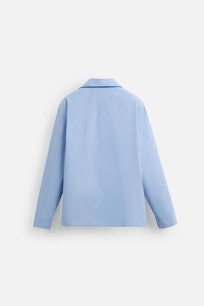 CHEMISE DE PYJAMA CONTRASTÉE
