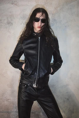 PANTALON EN CUIR BOBBY GILLESPIE X ZARA