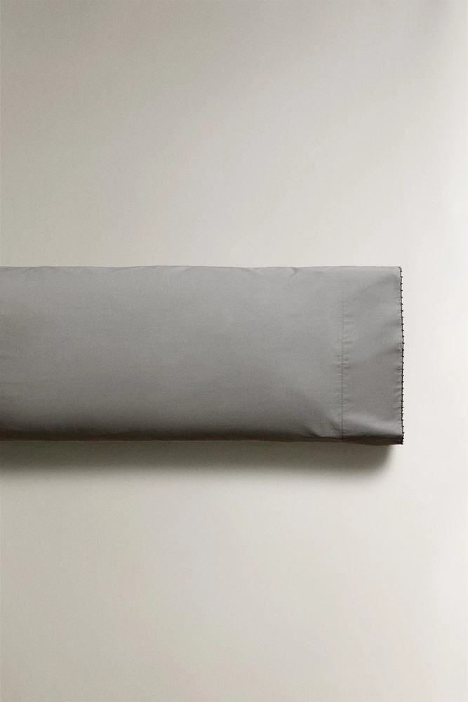 CHILDREN'S EMBROIDERED PILLOWCASE WITH TRIM DETAIL