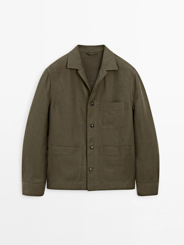 100% linen co-ord overshirt