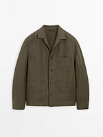 100% linen co-ord overshirt