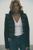 NEOPRENE EFFECT PUFFER JACKET