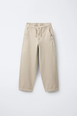 TEXTURED STRETCH PANTS