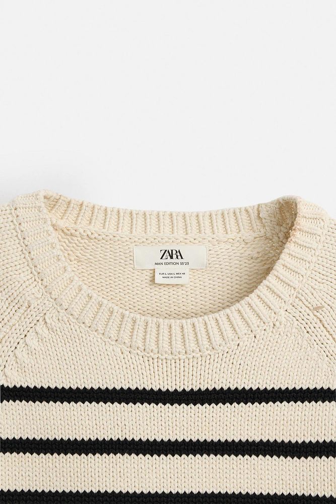 LIMITED EDITION TEXTURED STRIPE SWEATER
