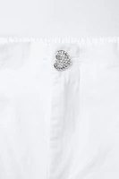 JEWEL BUTTON POPLIN PANTS