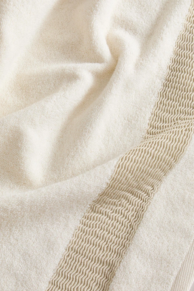 SERVIETTE DE BAIN BORDURE TEXTURE