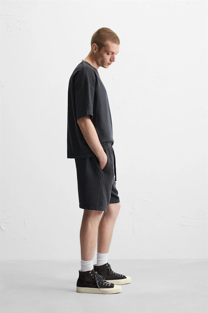 RELAXED FIT WASHED JOGGER SHORTS