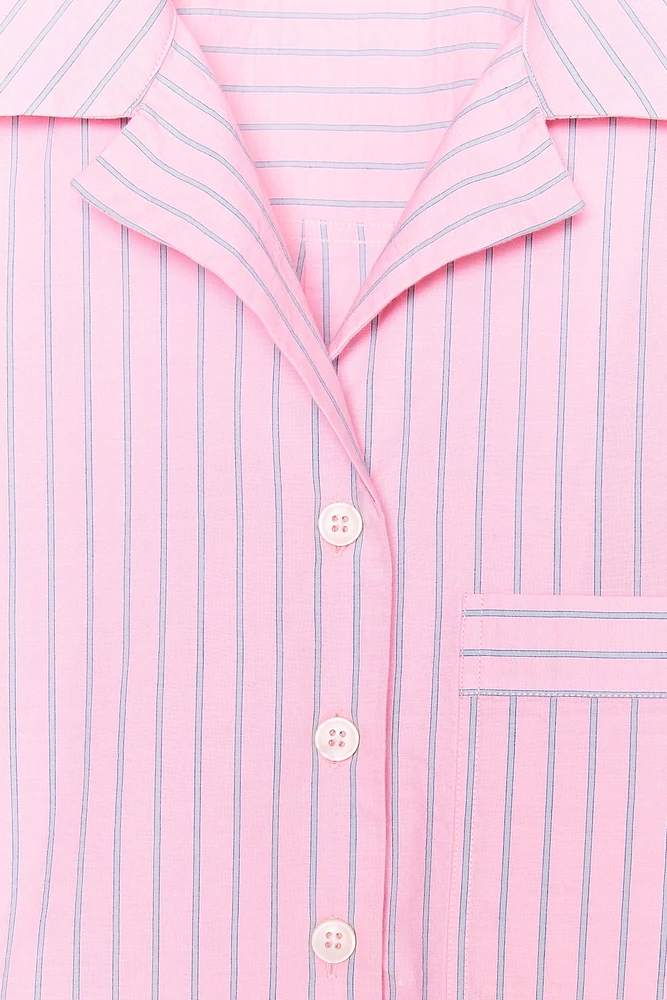 CHEMISE COURTE À RAYURES