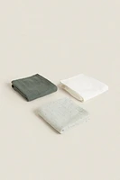 PACK OF CHILDREN’S MULTICOLORED MUSLIN CLOTHS (PACK 3)