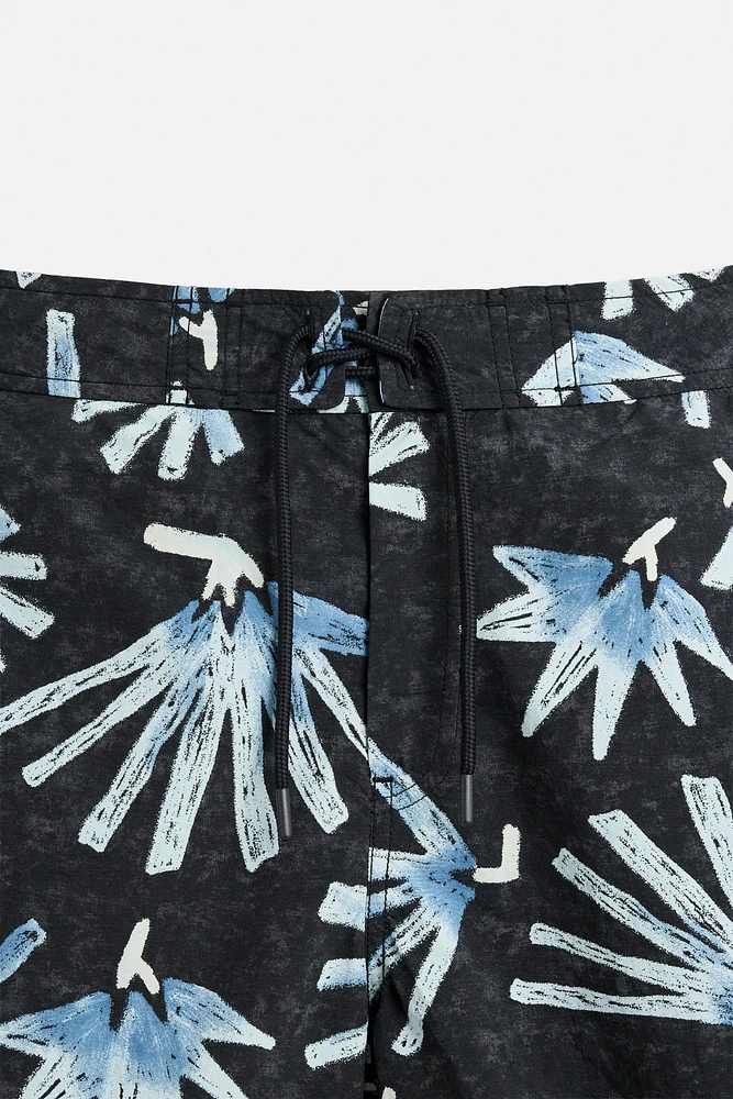 MAILLOT DE BAIN LONG À IMPRIMÉ FLORAL